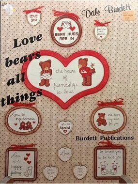 Love Bears All Things Cross-Stitch Patterns Dale Burdett Vintage Booklet